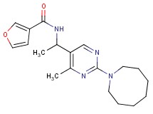 N-{1-[2-(1-azocanyl)-4-methyl-5-pyrimidinyl]ethyl}-3-furamide