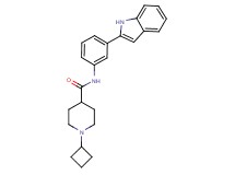 1-cyclobutyl-N-[3-(1H-indol-2-yl)phenyl]-4-piperidinecarboxamide
