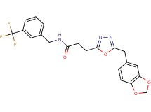 3-[5-(1,3-benzodioxol-5-ylmethyl)-1,3,4-oxadiazol-2-yl]-N-[3-(trifluoromethyl)benzyl]propanamide