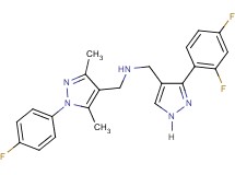 1-[3-(2,4-difluorophenyl)-1H-pyrazol-4-yl]-N-{[1-(4-fluorophenyl)-3,5-dimethyl-1H-pyrazol-4-yl]methyl}methanamine