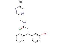 3-(2-chlorophenyl)-3-(3-hydroxyphenyl)-N-[(5-methyl-2-pyrazinyl)methyl]propanamide