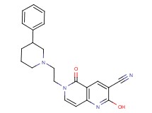 2-hydroxy-5-oxo-6-[2-(3-phenyl-1-piperidinyl)ethyl]-5,6-dihydro-1,6-naphthyridine-3-carbonitrile
