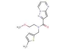 N-(2-methoxyethyl)-N-[(5-methyl-2-thienyl)methyl]pyrazolo[1,5-a]pyrimidine-2-carboxamide