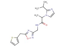 2-(2-isopropyl-1H-imidazol-1-yl)-N-{[5-(2-thienylmethyl)-1,2,4-oxadiazol-3-yl]methyl}propanamide