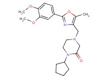 1-cyclopentyl-4-{[2-(3,4-dimethoxyphenyl)-5-methyl-1,3-oxazol-4-yl]methyl}-2-piperazinone
