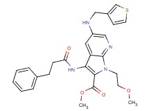methyl 1-(2-methoxyethyl)-3-[(3-phenylpropanoyl)amino]-5-[(3-thienylmethyl)amino]-1H-pyrrolo[2,3-b]pyridine-2-carboxylate