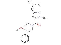 1-[(3-isobutyl-1-methyl-1H-pyrazol-5-yl)carbonyl]-4-methoxy-4-phenylpiperidine