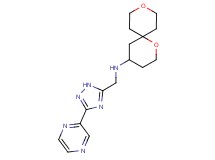 1,9-dioxaspiro[5.5]undec-4-yl[(3-pyrazin-2-yl-1H-1,2,4-triazol-5-yl)methyl]amine