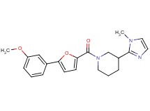 1-[5-(3-methoxyphenyl)-2-furoyl]-3-(1-methyl-1H-imidazol-2-yl)piperidine