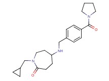 1-(cyclopropylmethyl)-5-{[4-(pyrrolidin-1-ylcarbonyl)benzyl]amino}azepan-2-one