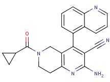 2-amino-6-(cyclopropylcarbonyl)-4-(5-quinolinyl)-5,6,7,8-tetrahydro-1,6-naphthyridine-3-carbonitrile