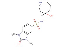 N-[(4-hydroxy-4-azepanyl)methyl]-1,3-dimethyl-2-oxo-2,3-dihydro-1H-benzimidazole-5-sulfonamide hydrochloride