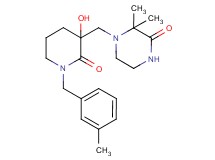4-{[3-hydroxy-1-(3-methylbenzyl)-2-oxo-3-piperidinyl]methyl}-3,3-dimethyl-2-piperazinone