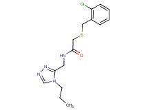 2-[(2-chlorobenzyl)thio]-N-[(4-propyl-4H-1,2,4-triazol-3-yl)methyl]acetamide