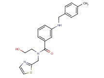 N-(2-hydroxyethyl)-3-[(4-methylbenzyl)amino]-N-(1,3-thiazol-2-ylmethyl)benzamide