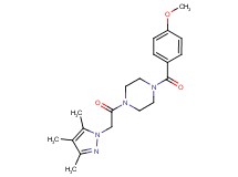 1-(4-methoxybenzoyl)-4-[(3,4,5-trimethyl-1H-pyrazol-1-yl)acetyl]piperazine