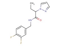 N-(3,4-difluorobenzyl)-2-(1H-pyrazol-1-yl)butanamide