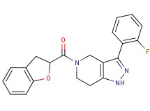 5-(2,3-dihydro-1-benzofuran-2-ylcarbonyl)-3-(2-fluorophenyl)-4,5,6,7-tetrahydro-1H-pyrazolo[4,3-c]pyridine