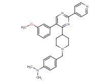 4-({4-[5-(3-methoxyphenyl)-2-(4-pyridinyl)-4-pyrimidinyl]-1-piperidinyl}methyl)-N,N-dimethylaniline