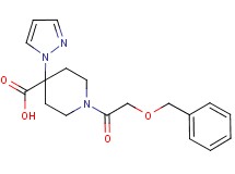 1-[(benzyloxy)acetyl]-4-(1H-pyrazol-1-yl)piperidine-4-carboxylic acid