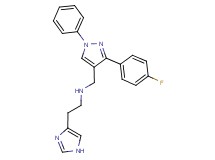 N-{[3-(4-fluorophenyl)-1-phenyl-1H-pyrazol-4-yl]methyl}-2-(1H-imidazol-4-yl)ethanamine
