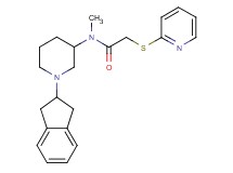 N-[1-(2,3-dihydro-1H-inden-2-yl)-3-piperidinyl]-N-methyl-2-(2-pyridinylthio)acetamide