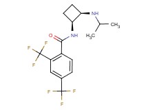 N-[(1S*,2R*)-2-(isopropylamino)cyclobutyl]-2,4-bis(trifluoromethyl)benzamide