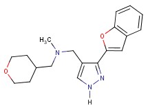 1-[3-(1-benzofuran-2-yl)-1H-pyrazol-4-yl]-N-methyl-N-(tetrahydro-2H-pyran-4-ylmethyl)methanamine