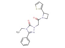 4-ethyl-2-{2-oxo-2-[2-(2-thienyl)-1-azetidinyl]ethyl}-5-phenyl-2,4-dihydro-3H-1,2,4-triazol-3-one
