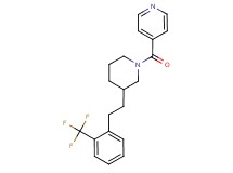4-[(3-{2-[2-(trifluoromethyl)phenyl]ethyl}-1-piperidinyl)carbonyl]pyridine