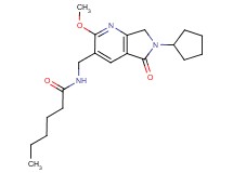 N-[(6-cyclopentyl-2-methoxy-5-oxo-6,7-dihydro-5H-pyrrolo[3,4-b]pyridin-3-yl)methyl]hexanamide