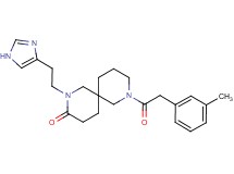 2-[2-(1H-imidazol-4-yl)ethyl]-8-[(3-methylphenyl)acetyl]-2,8-diazaspiro[5.5]undecan-3-one