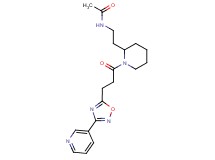 N-[2-(1-{3-[3-(3-pyridinyl)-1,2,4-oxadiazol-5-yl]propanoyl}-2-piperidinyl)ethyl]acetamide