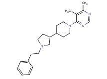 4,5-dimethyl-6-{4-[1-(2-phenylethyl)-3-pyrrolidinyl]-1-piperidinyl}pyrimidine