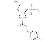 N-{(3R*,4S*)-1-[3-(4-fluorophenyl)propanoyl]-4-propyl-3-pyrrolidinyl}methanesulfonamide
