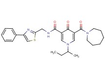5-(1-azepanylcarbonyl)-1-sec-butyl-4-oxo-N-[(4-phenyl-1,3-thiazol-2-yl)methyl]-1,4-dihydro-3-pyridinecarboxamide