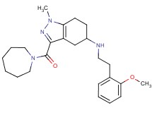 3-(1-azepanylcarbonyl)-N-[2-(2-methoxyphenyl)ethyl]-1-methyl-4,5,6,7-tetrahydro-1H-indazol-5-amine
