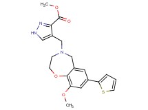 methyl 4-{[9-methoxy-7-(2-thienyl)-2,3-dihydro-1,4-benzoxazepin-4(5H)-yl]methyl}-1H-pyrazole-3-carboxylate