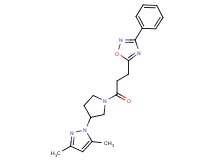 5-{3-[3-(3,5-dimethyl-1H-pyrazol-1-yl)-1-pyrrolidinyl]-3-oxopropyl}-3-phenyl-1,2,4-oxadiazole