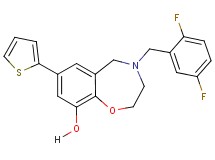 4-(2,5-difluorobenzyl)-7-(2-thienyl)-2,3,4,5-tetrahydro-1,4-benzoxazepin-9-ol