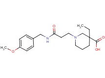 3-ethyl-1-{3-[(4-methoxybenzyl)amino]-3-oxopropyl}-3-piperidinecarboxylic acid