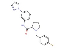 1-(4-fluorobenzyl)-N-[3-(1H-pyrazol-1-yl)phenyl]prolinamide