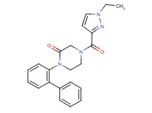 1-(2-biphenylyl)-4-[(1-ethyl-1H-pyrazol-3-yl)carbonyl]-2-piperazinone