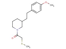 3-[2-(4-methoxyphenyl)ethyl]-1-[(methylthio)acetyl]piperidine