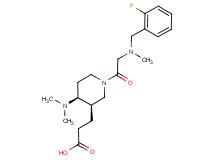 3-{(3R*,4S*)-4-(dimethylamino)-1-[N-(2-fluorobenzyl)-N-methylglycyl]piperidin-3-yl}propanoic acid