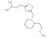 2-(2-methoxyethyl)-1-{[3-(3-methylbutyl)-1,2,4-oxadiazol-5-yl]methyl}piperidine