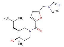 (3S*,4R*)-1-[5-(1H-imidazol-1-ylmethyl)-2-furoyl]-3-isobutyl-4-methylpiperidin-4-ol
