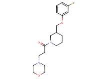 4-(3-{3-[(3-fluorophenoxy)methyl]-1-piperidinyl}-3-oxopropyl)morpholine