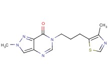 2-methyl-6-[3-(4-methyl-1,3-thiazol-5-yl)propyl]-2,6-dihydro-7H-pyrazolo[4,3-d]pyrimidin-7-one