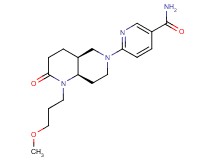 6-[(4aS*,8aR*)-1-(3-methoxypropyl)-2-oxooctahydro-1,6-naphthyridin-6(2H)-yl]nicotinamide